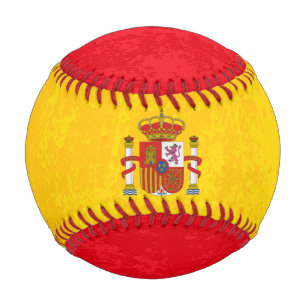 Grunge texture Spanish flag custom name Baseball