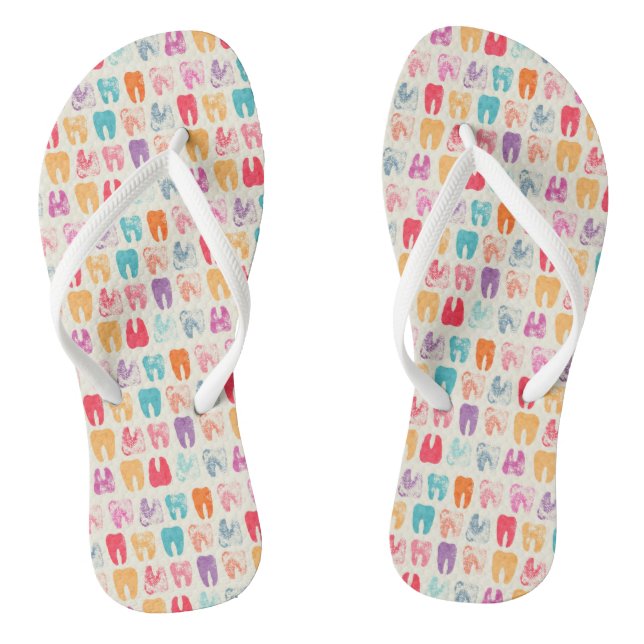 Grunge Tooth Pattern Jandals (Footbed)