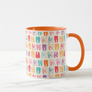 Grunge Tooth Pattern Mug