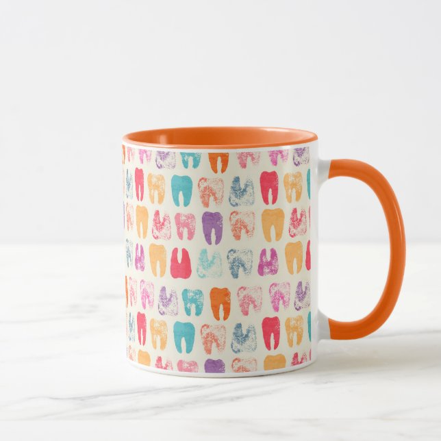 Grunge Tooth Pattern Mug (Right)