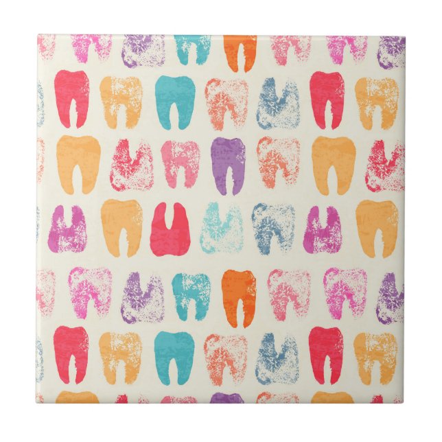 Grunge Tooth Pattern Tile (Front)