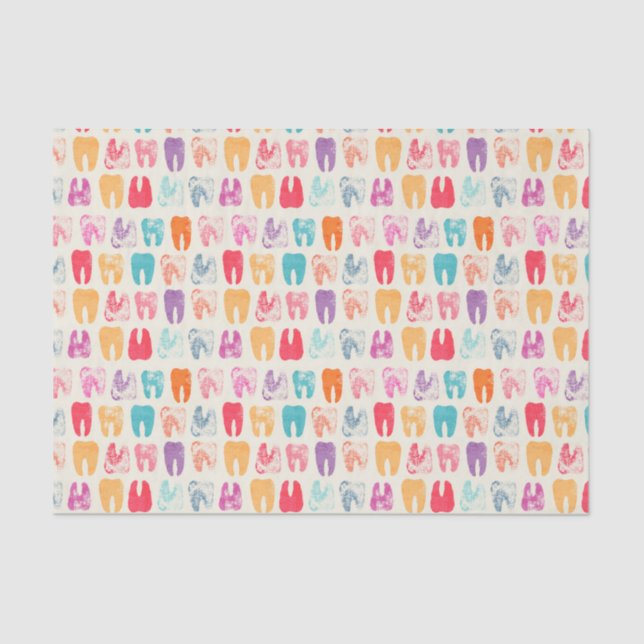 Grunge Tooth Pattern Tissue Paper (Front)