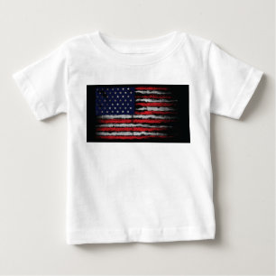 Grunge U.S.A flag Baby T-Shirt