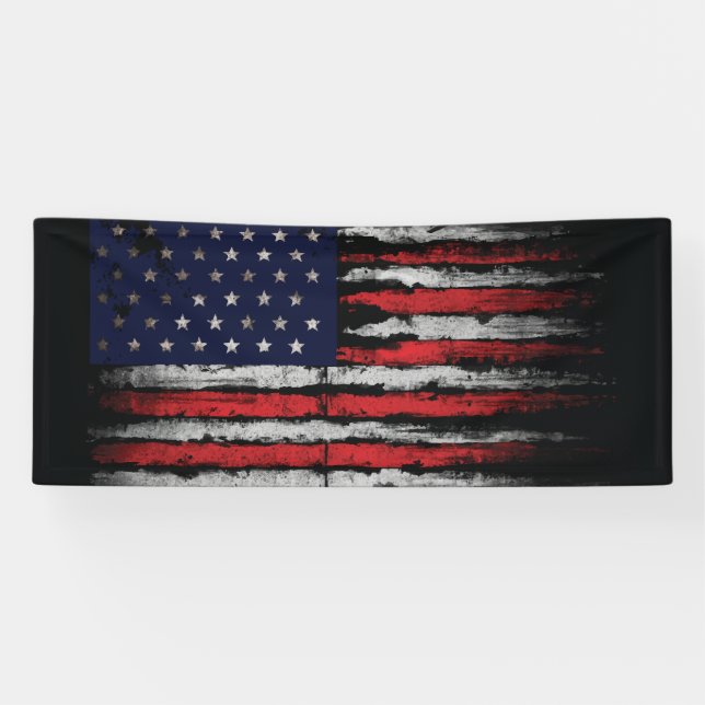 Grunge U.S.A flag Banner (Horizontal)