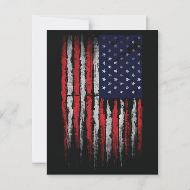 Grunge U.S.A flag Card (Front)