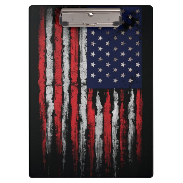 Grunge U.S.A flag Clipboard (Front)