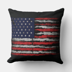 Grunge U.S.A flag Cushion