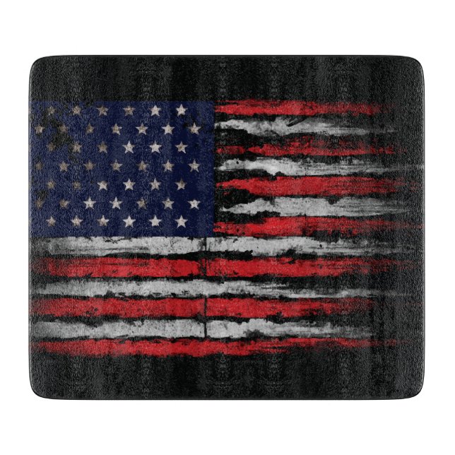 Grunge U.S.A flag Cutting Board (Front)