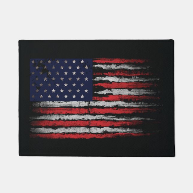 Grunge U.S.A flag Doormat (Front)