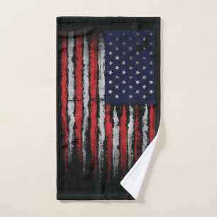Grunge U.S.A flag Hand Towel