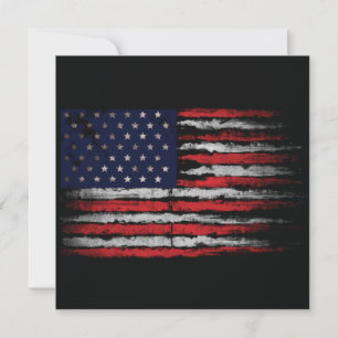 Grunge U.S.A flag Invitation