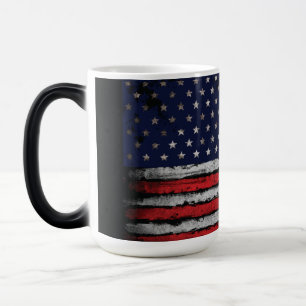 Grunge U.S.A flag Magic Mug
