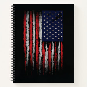 Grunge U.S.A flag Notebook