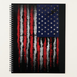 Grunge U.S.A flag Planner