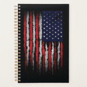 Grunge U.S.A flag Planner
