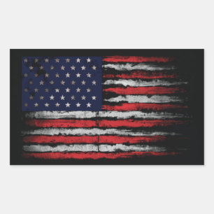Grunge U.S.A flag Rectangular Sticker