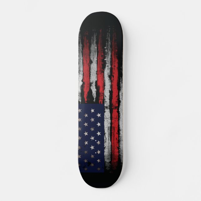 Grunge U.S.A flag Skateboard (Front)