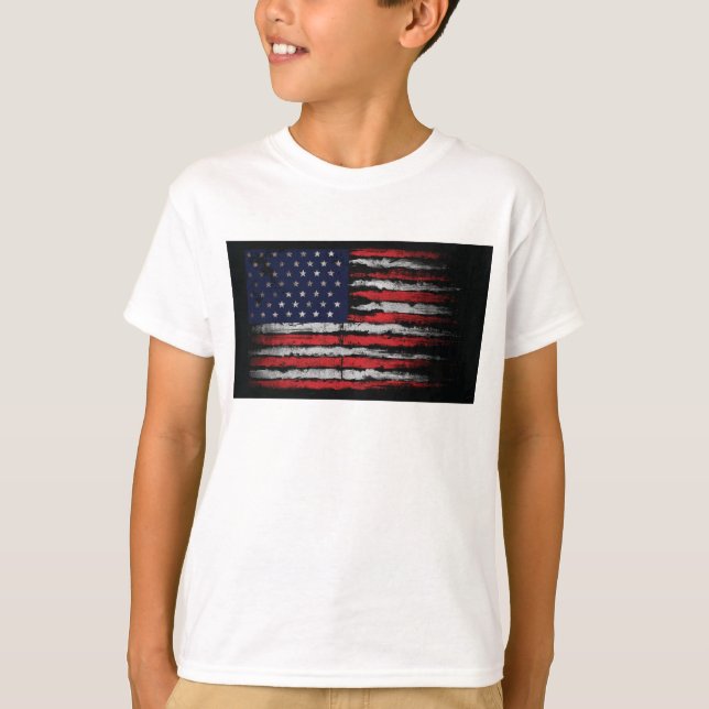 Grunge U.S.A flag  T-Shirt (Front)