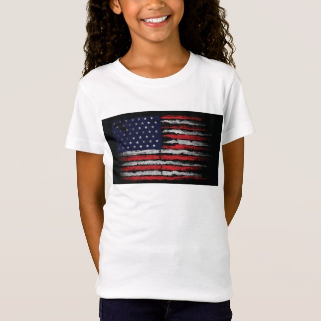 Grunge U.S.A flag  T-Shirt (Front)