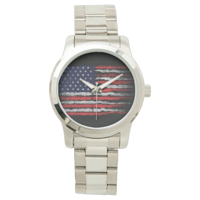 Grunge U.S.A flag Watch (Front)