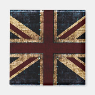 grunge UK flag magnet