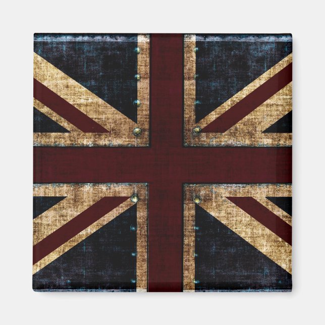 grunge UK flag magnet (Front)