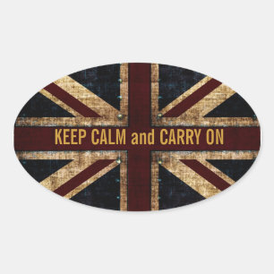 grunge UK flag sticker