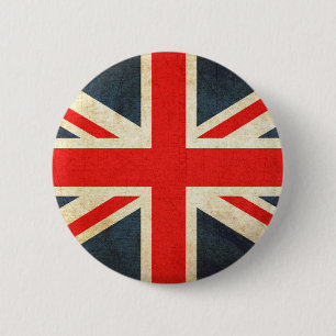 Grunge United Kingdom Flag 6 Cm Round Badge
