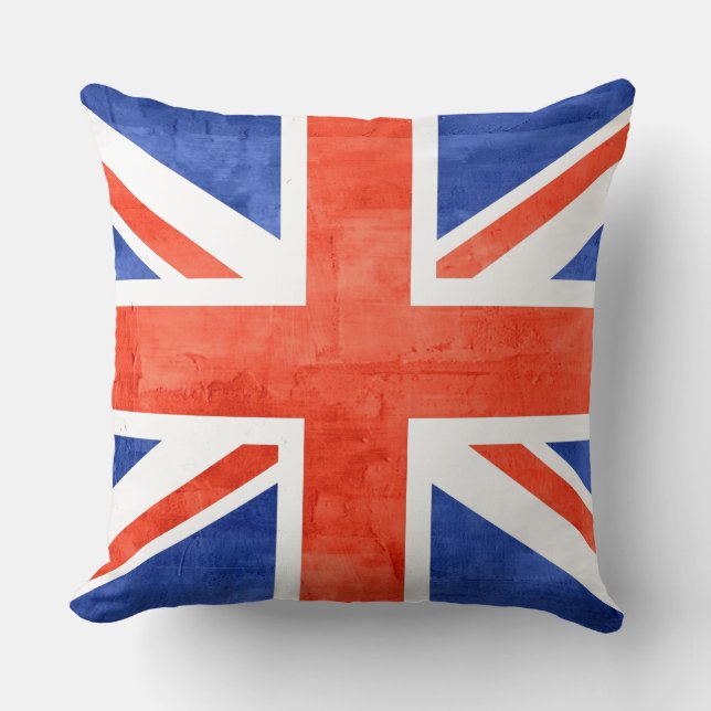 Grunge United Kingdom Flag Cushion (Front)