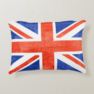 Grunge United Kingdom Flag Decorative Cushion