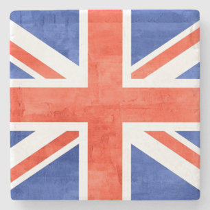 Grunge United Kingdom Flag Stone Coaster