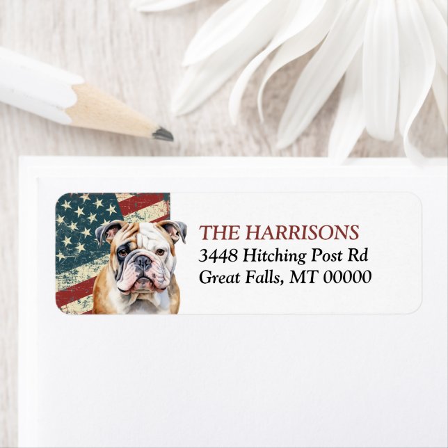 Grunge USA Flag Bulldog (Insitu)