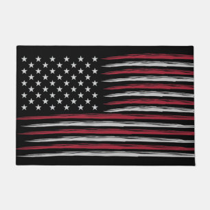 Grunge USA flag Doormat