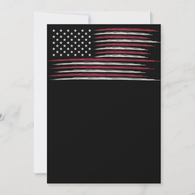 Grunge USA flag Invitation (Front)