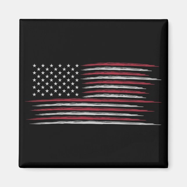 Grunge USA flag Magnet (Front)