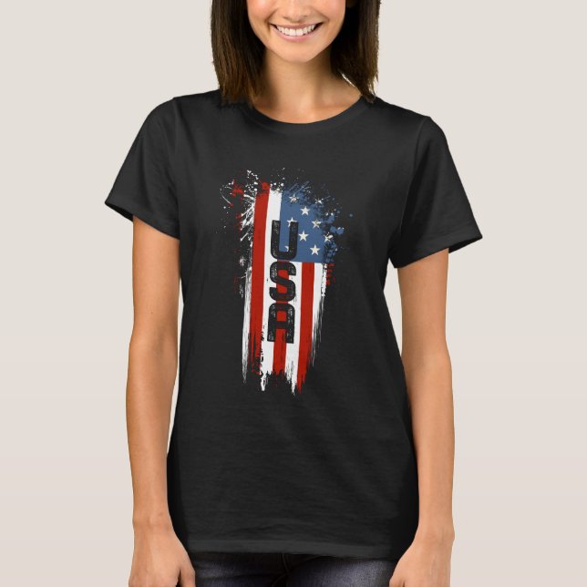 Grunge USA Flag T-Shirt (Front)