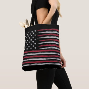 Grunge USA flag Tote Bag