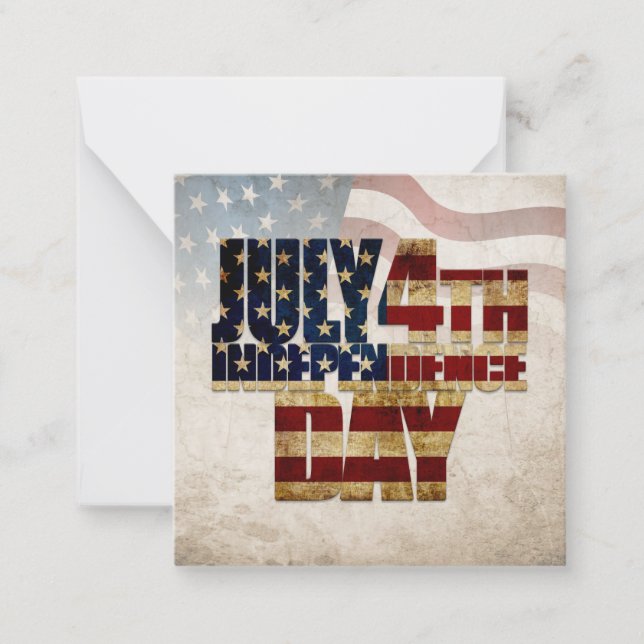 Grunge USA July 4th Independence Graphic Card (Front)