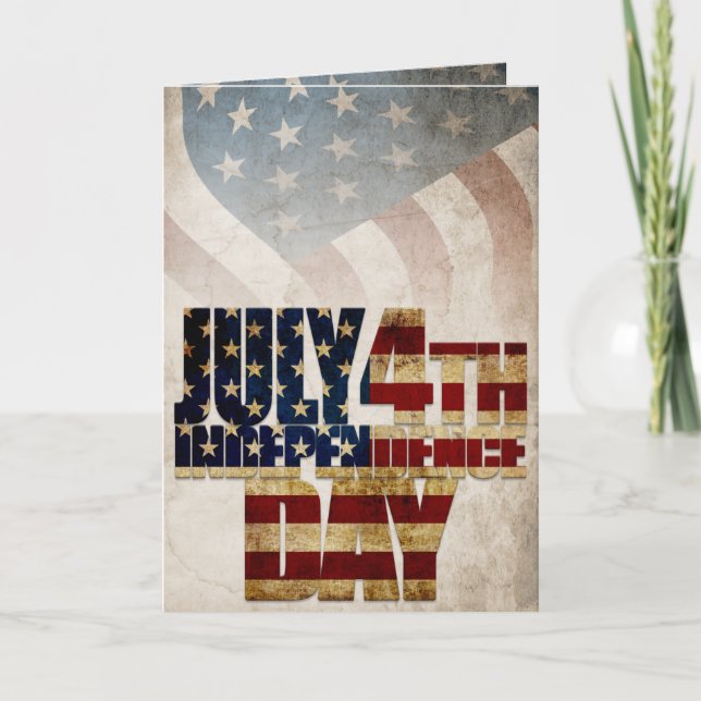 Grunge USA July 4th Independence Graphic Card (Front)