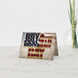 Grunge USA July 4th Independence Graphic Card
