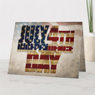 Grunge USA July 4th Independence Graphic Card