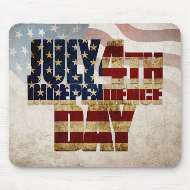 Grunge USA July 4th Independence Graphic Mouse Pad (Front)