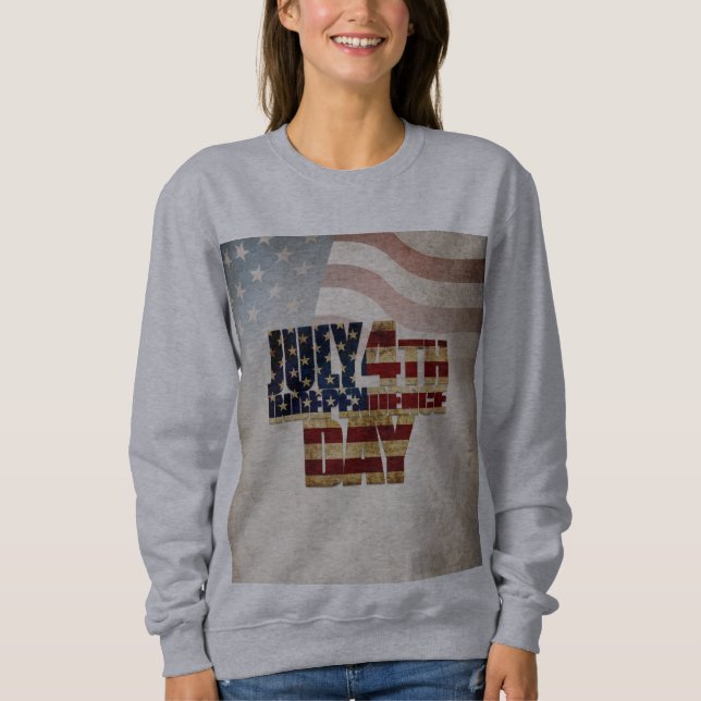 Grunge USA July 4th Independence Graphic Sweatshirt (Front)