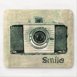 Grunge Vintage Camera Mousepad