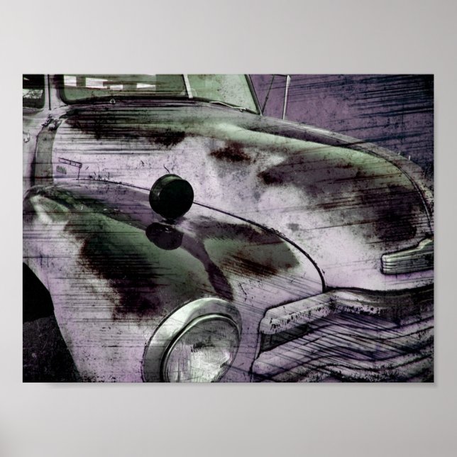 Grunge Vintage Chevy Pickup Canvas Print (Front)