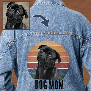 Grunge Vintage Distressed Pet Photo Dog Mum Denim Jacket