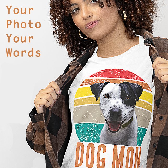 Grunge Vintage Distressed Terrier Photo Dog Mum Sweatshirt (Creator Uploaded)