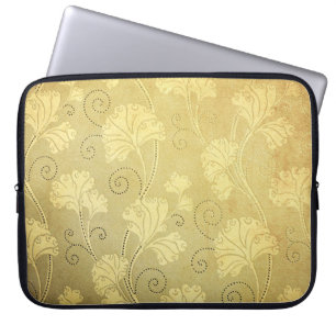 Grunge vintage flower pattern. laptop sleeve