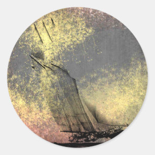 Grunge Vintage Racing Yacht Sticker
