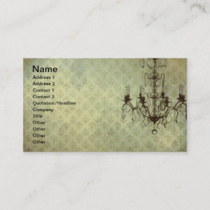 Grunge Wallpaper Chandelier 10 Business Card